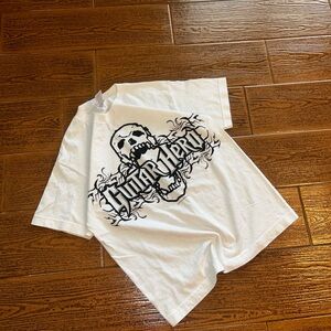 White vintage Graphic guitar hero T-Shirt